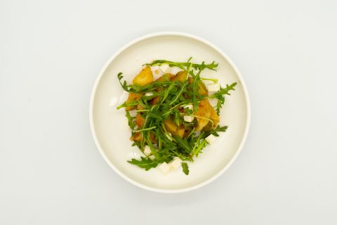 Салат из хрустящих баклажанов с сыром