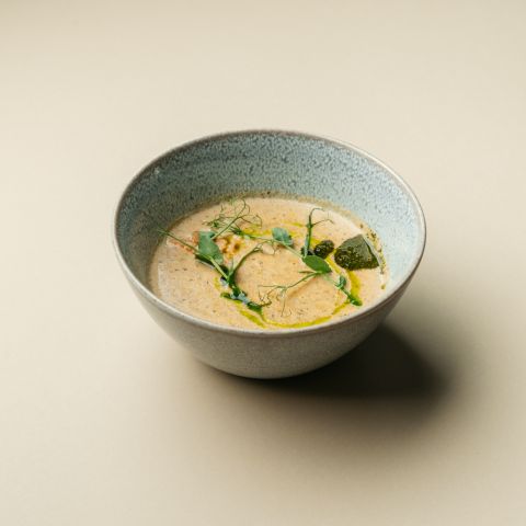 Крем суп из семги